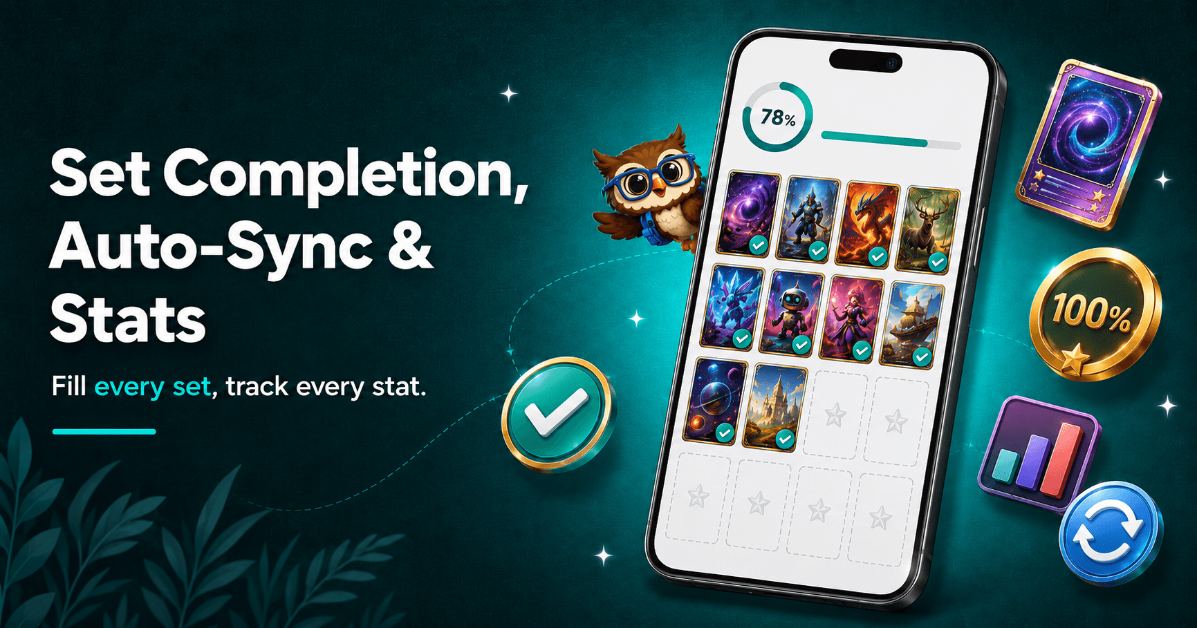 Set Completion, Auto-Sync & Stats