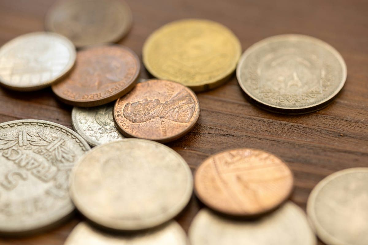 Assorted coins from different countries