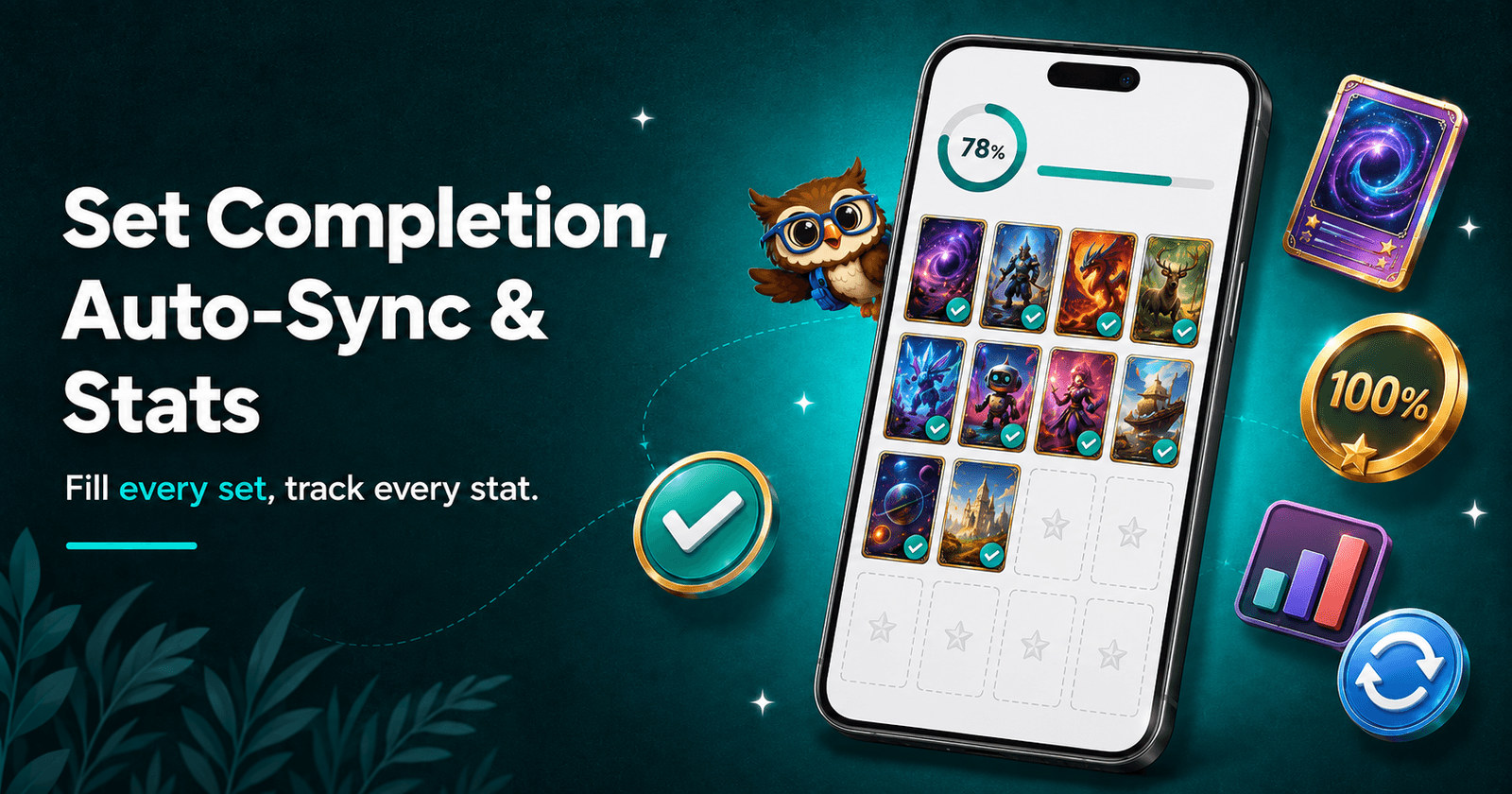 Set Completion, Auto-Sync & Stats